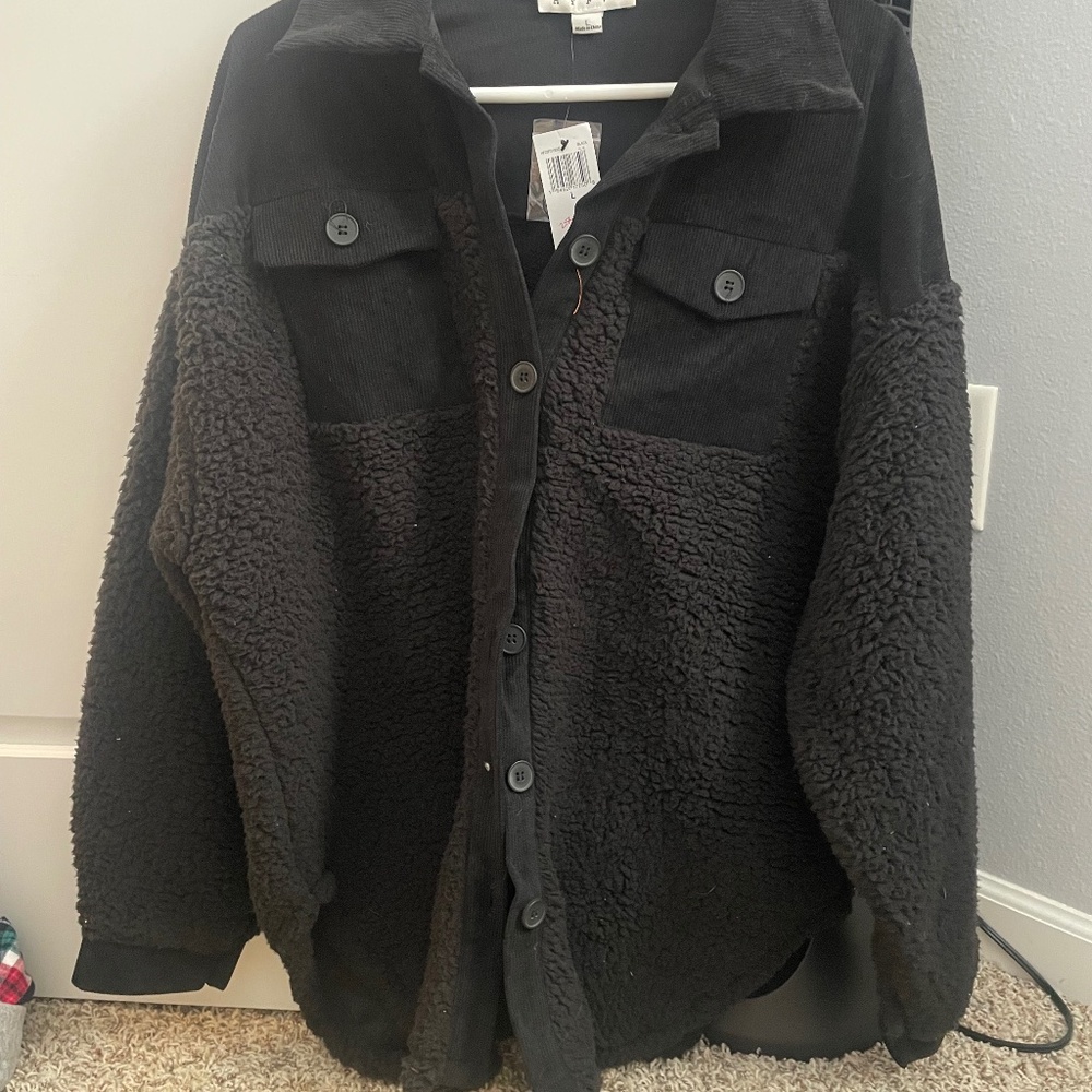 Dry Goods Large Black Shacket